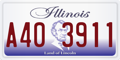 IL license plate A403911