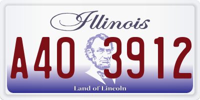 IL license plate A403912
