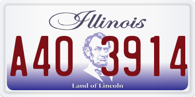 IL license plate A403914