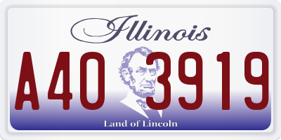 IL license plate A403919