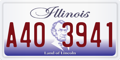 IL license plate A403941