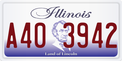 IL license plate A403942