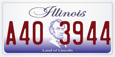 IL license plate A403944
