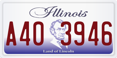 IL license plate A403946