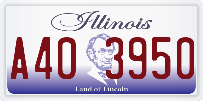 IL license plate A403950