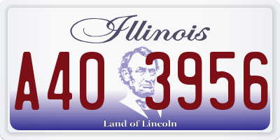 IL license plate A403956