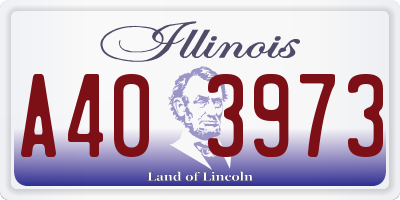 IL license plate A403973