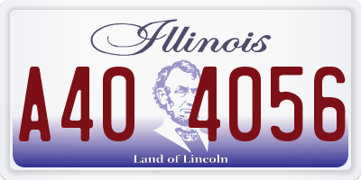 IL license plate A404056