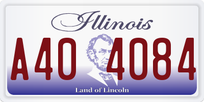 IL license plate A404084
