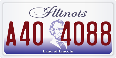 IL license plate A404088
