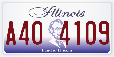 IL license plate A404109