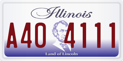 IL license plate A404111