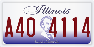 IL license plate A404114