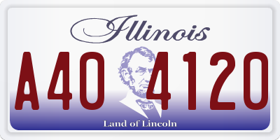 IL license plate A404120