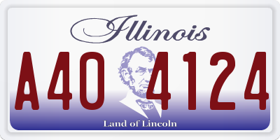 IL license plate A404124