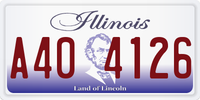 IL license plate A404126