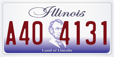 IL license plate A404131