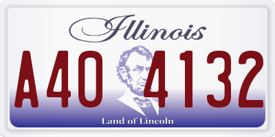 IL license plate A404132