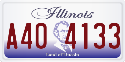IL license plate A404133