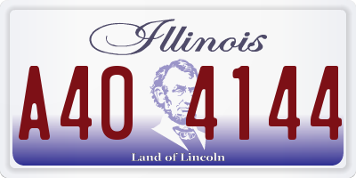 IL license plate A404144