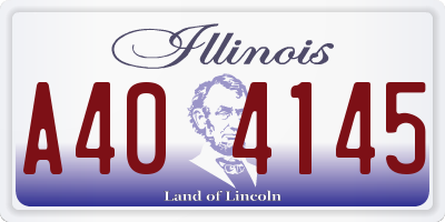 IL license plate A404145