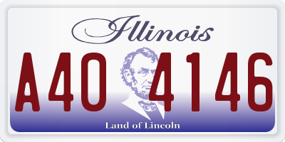 IL license plate A404146
