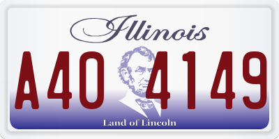 IL license plate A404149