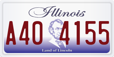 IL license plate A404155