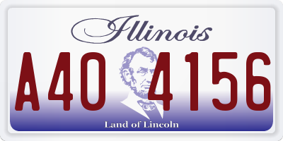 IL license plate A404156