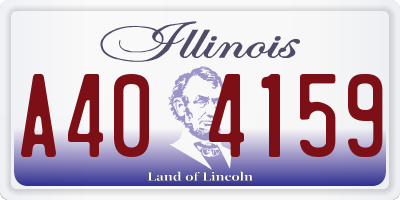 IL license plate A404159