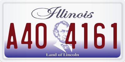 IL license plate A404161