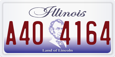 IL license plate A404164