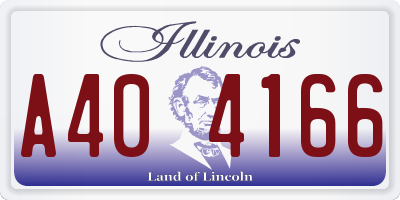 IL license plate A404166