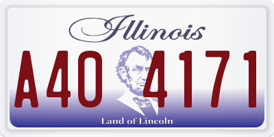 IL license plate A404171