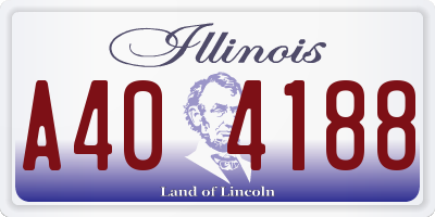IL license plate A404188