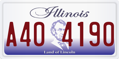 IL license plate A404190
