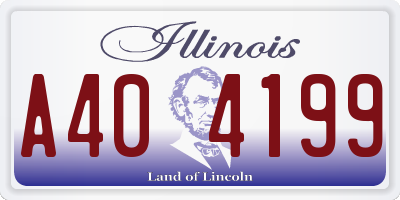 IL license plate A404199