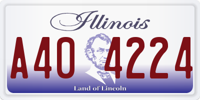 IL license plate A404224
