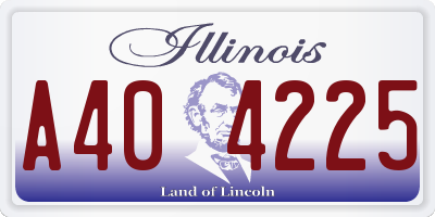 IL license plate A404225