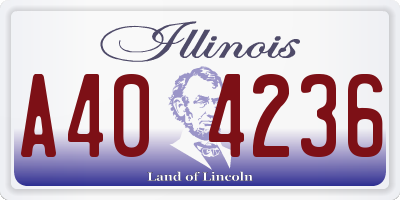 IL license plate A404236