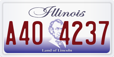 IL license plate A404237