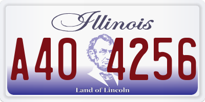 IL license plate A404256
