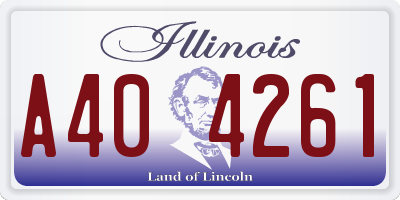 IL license plate A404261