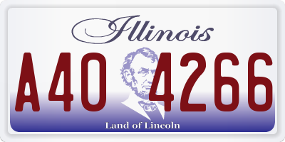 IL license plate A404266