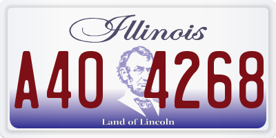 IL license plate A404268