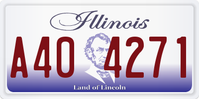 IL license plate A404271