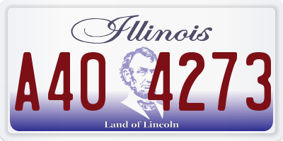 IL license plate A404273