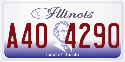 IL license plate A404290