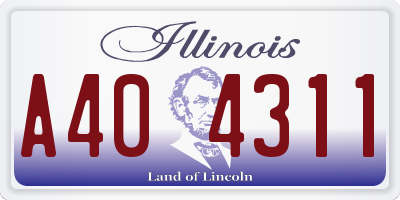 IL license plate A404311