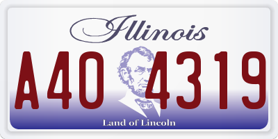 IL license plate A404319
